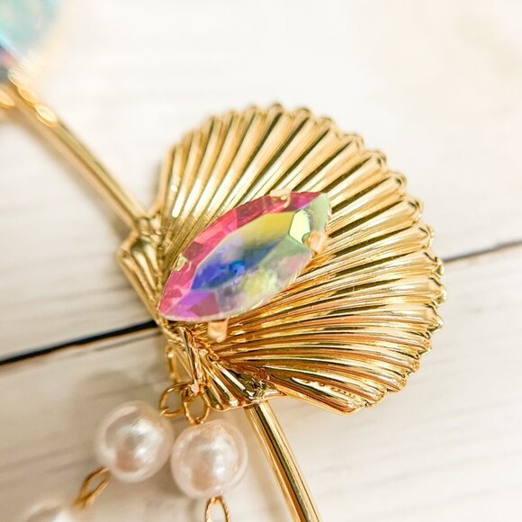 Mermaid halo crown, Gold Halo Crown, Seashell Hao Crown, Starfish Halo Crown main image 6